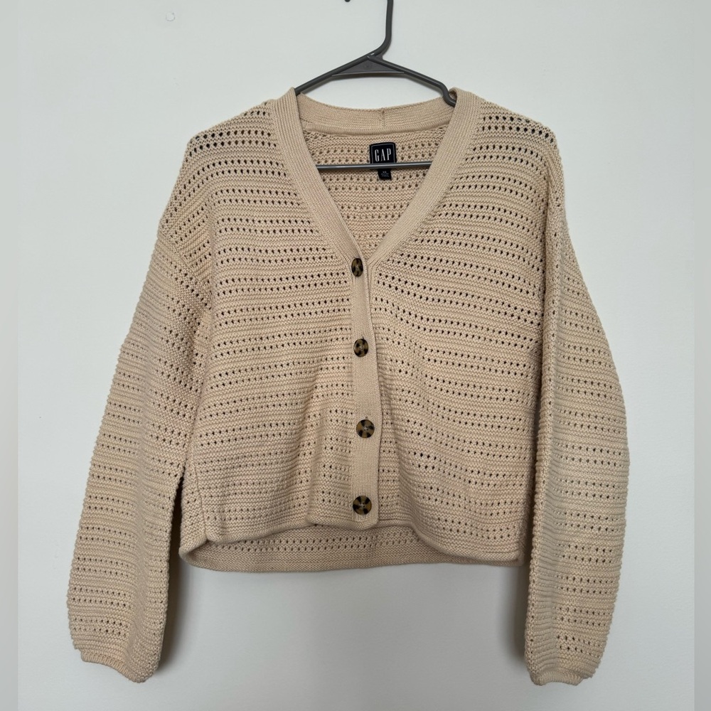 Gap Women’s Ivory Beige Cardigan Sweater PXS